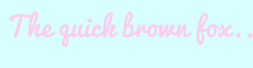 Image with Font Color FBCDEE and Background Color D8FFFF